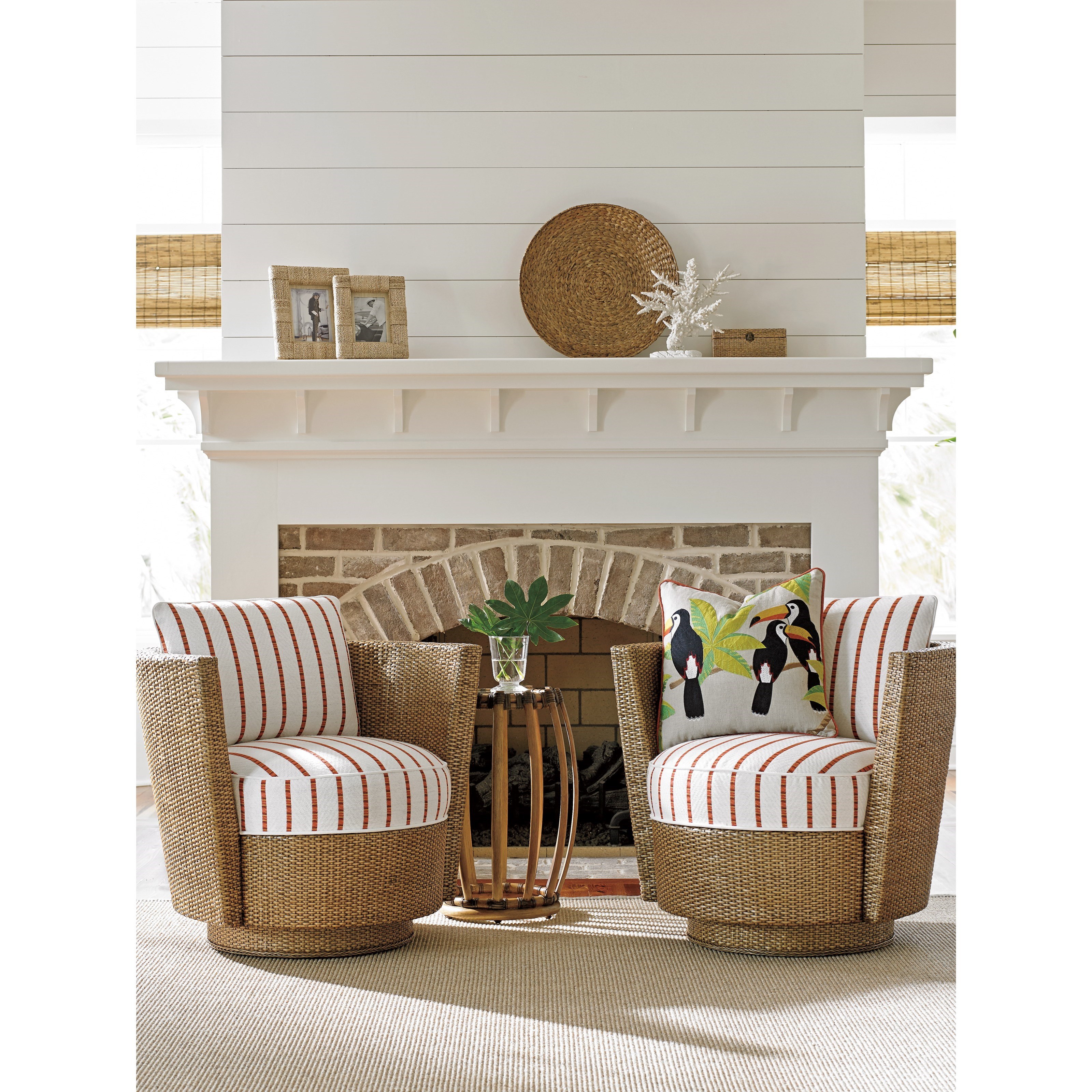 Tommy Bahama Home Twin Palms 558954 Weston Chairside Accent Table with